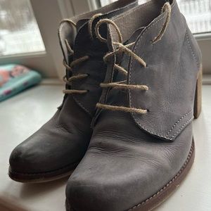 Handmade real Italian leather heeled ankle booties